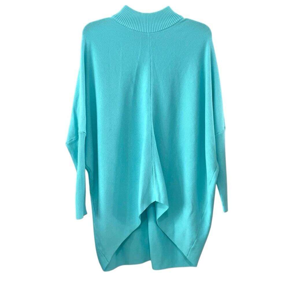 Studio Park Relaxed Fit Aqua Poncho Sweater | XS